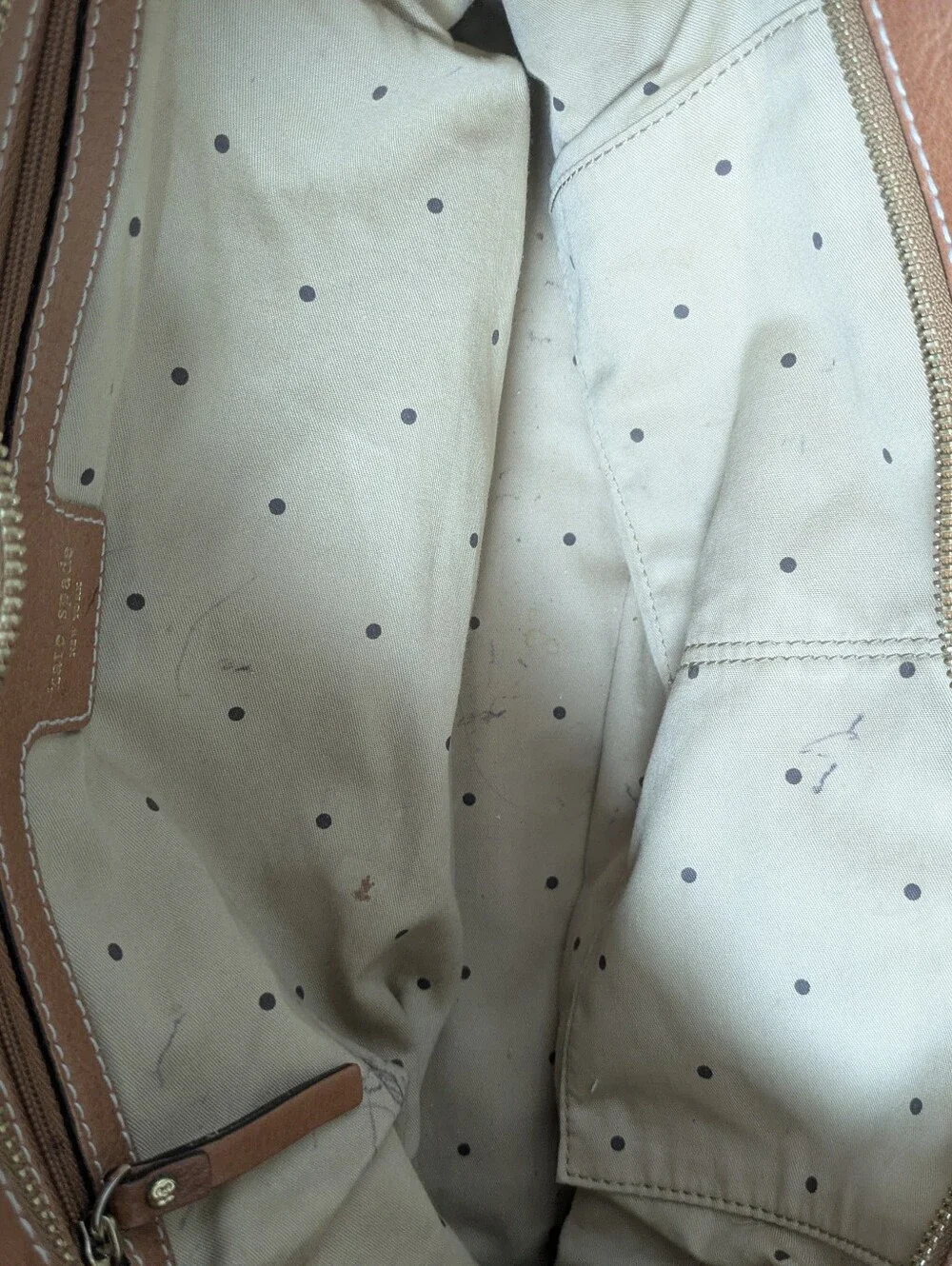 Kate Spade Gray Wool Geometric Pattern Handbag